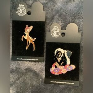 Disney “Bambi” & “ Flower” Enamel Pin Set